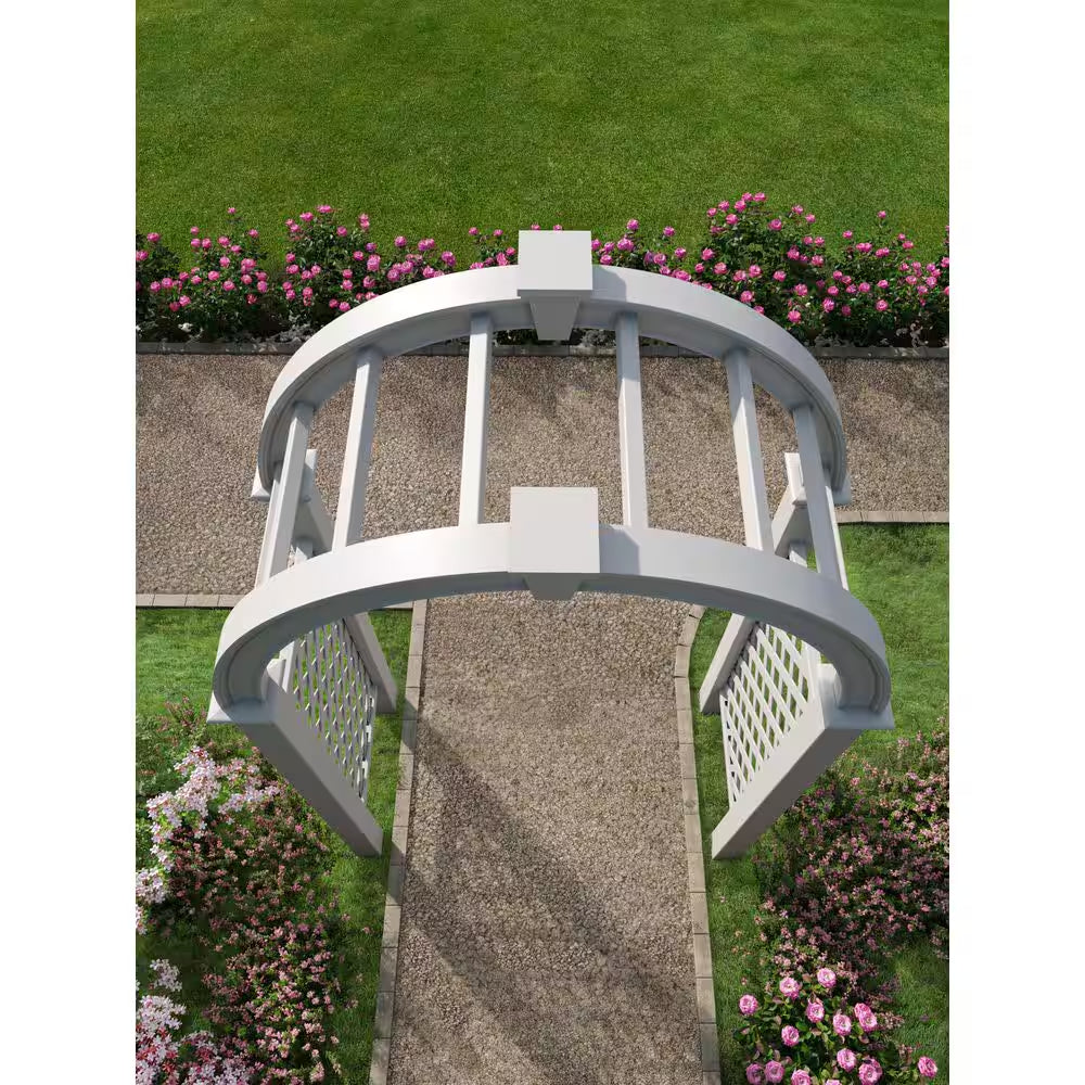 Nantucket Legacy 60 In. L X 100 In. H White Vinyl Arbor