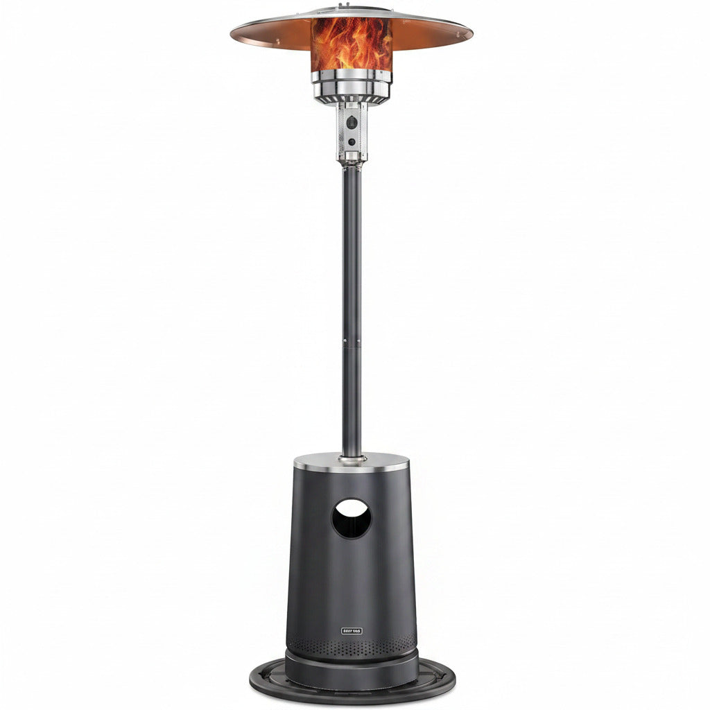 50,000 BTU Patio Heater with Sand Box, Table Design, Double-Layer Stainless Steel Burner, Wheels, Triple Protection System, Outdoor Heater for Home and Residential, Polar Night