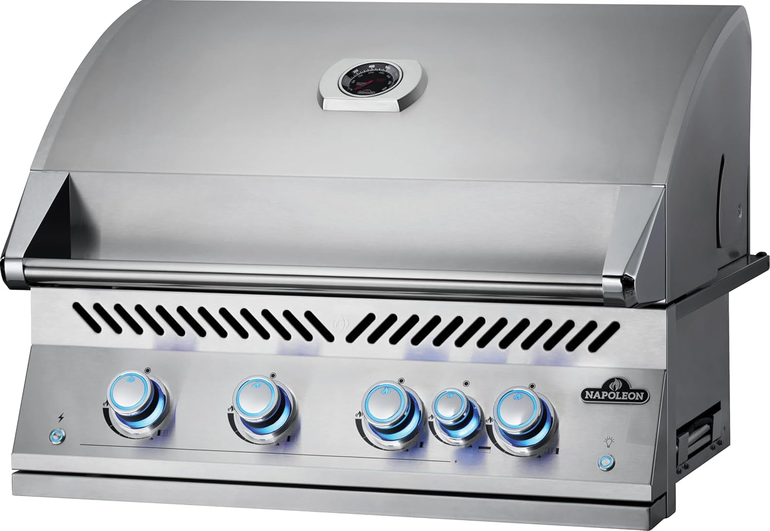 Built-In 700 Series 32-Inch Natural Gas Grill Head with Infrared Rear Burner - BIG32RBNSS-1-4 Main Burners, Infrared Rear Burner, Stainless Steel, Included Rotisserie Kit