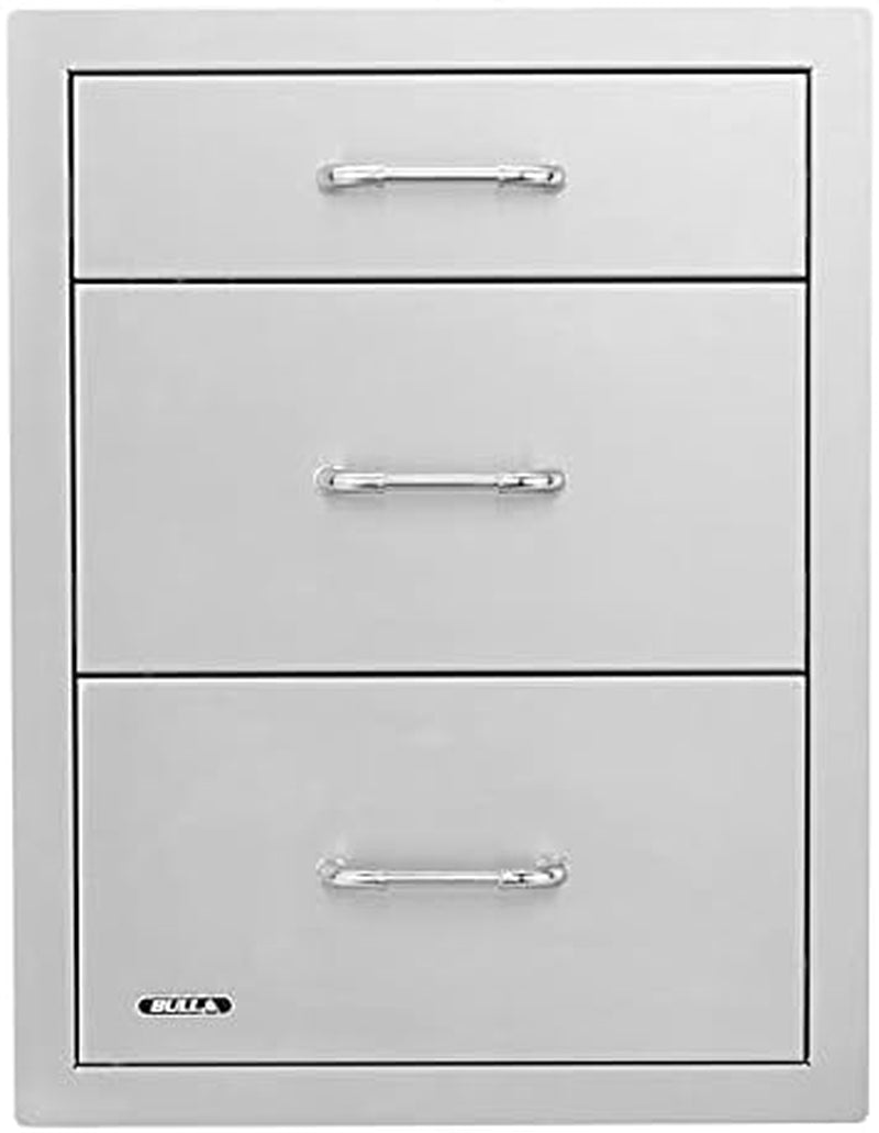 Bull 21-Inch Stainless Steel Triple Access Drawer - 58110