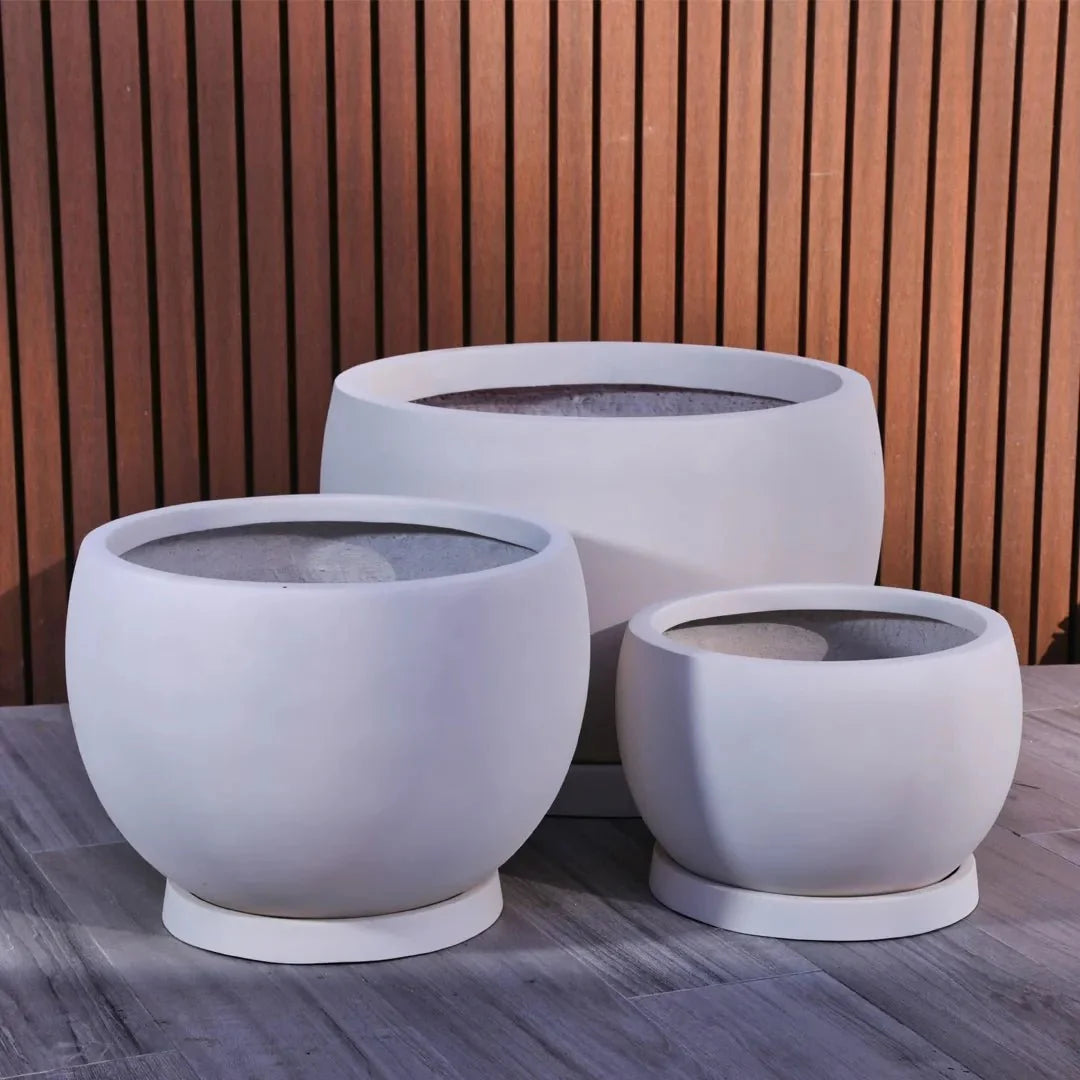 ModaConcrete Corsica Lightweight Fiberglass Planter
