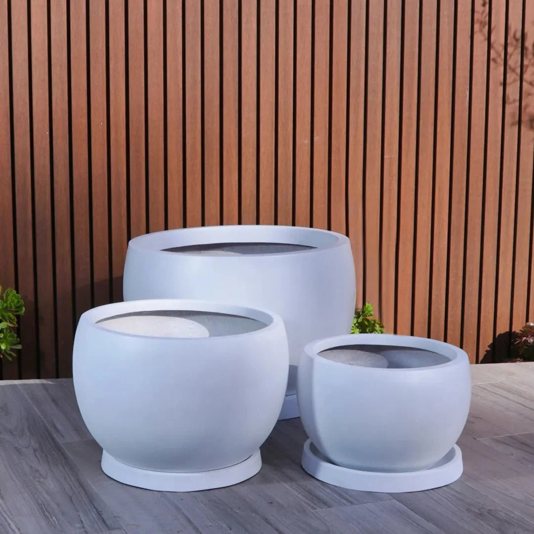 ModaConcrete Corsica Lightweight Fiberglass Planter