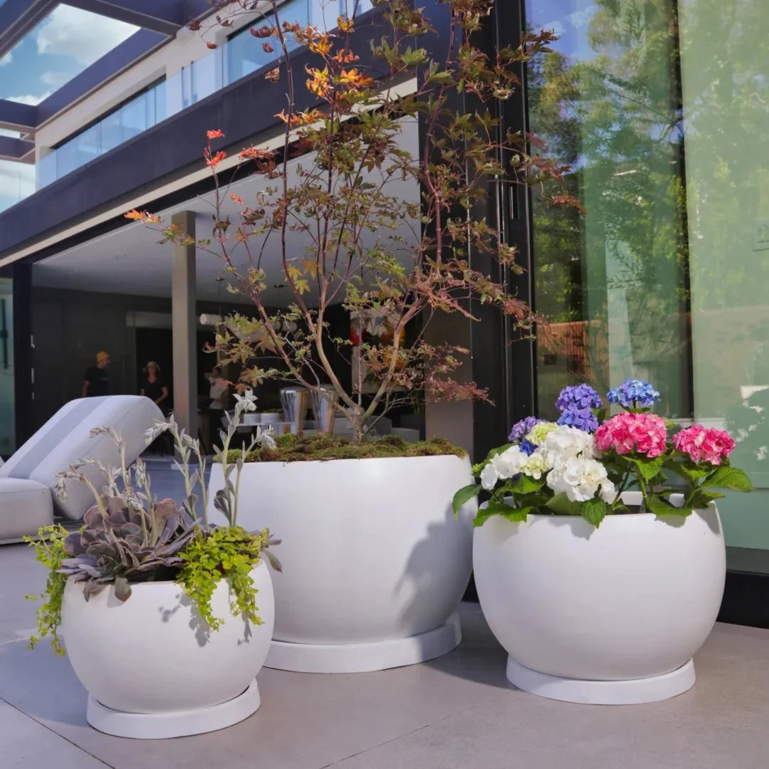 ModaConcrete Corsica Lightweight Fiberglass Planter