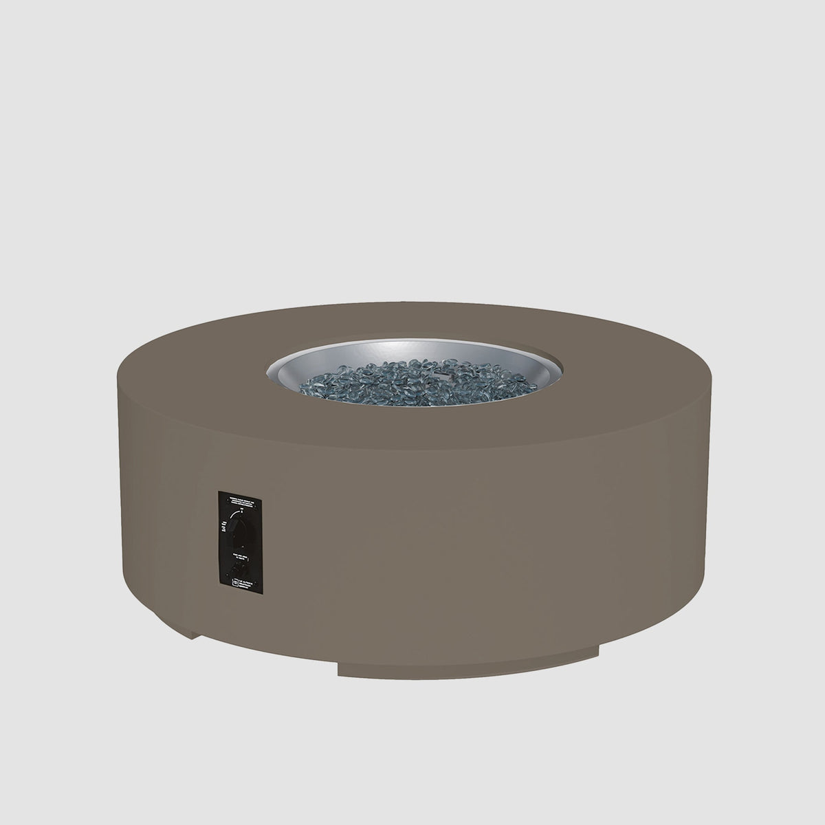 Outdoor GreatRoom Cove Round Concrete Gas Fire Pit Table | 36"–72"