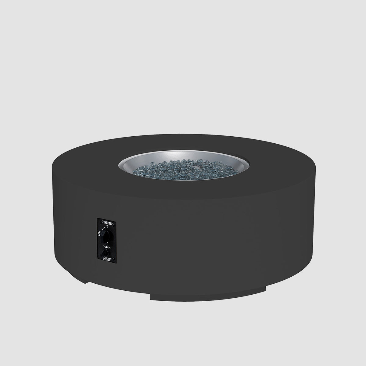 Outdoor GreatRoom Cove Round Concrete Gas Fire Pit Table | 36"–72"