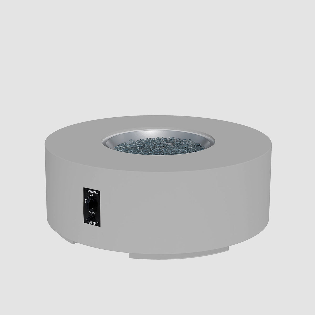 Outdoor GreatRoom Cove Round Concrete Gas Fire Pit Table | 36"–72"