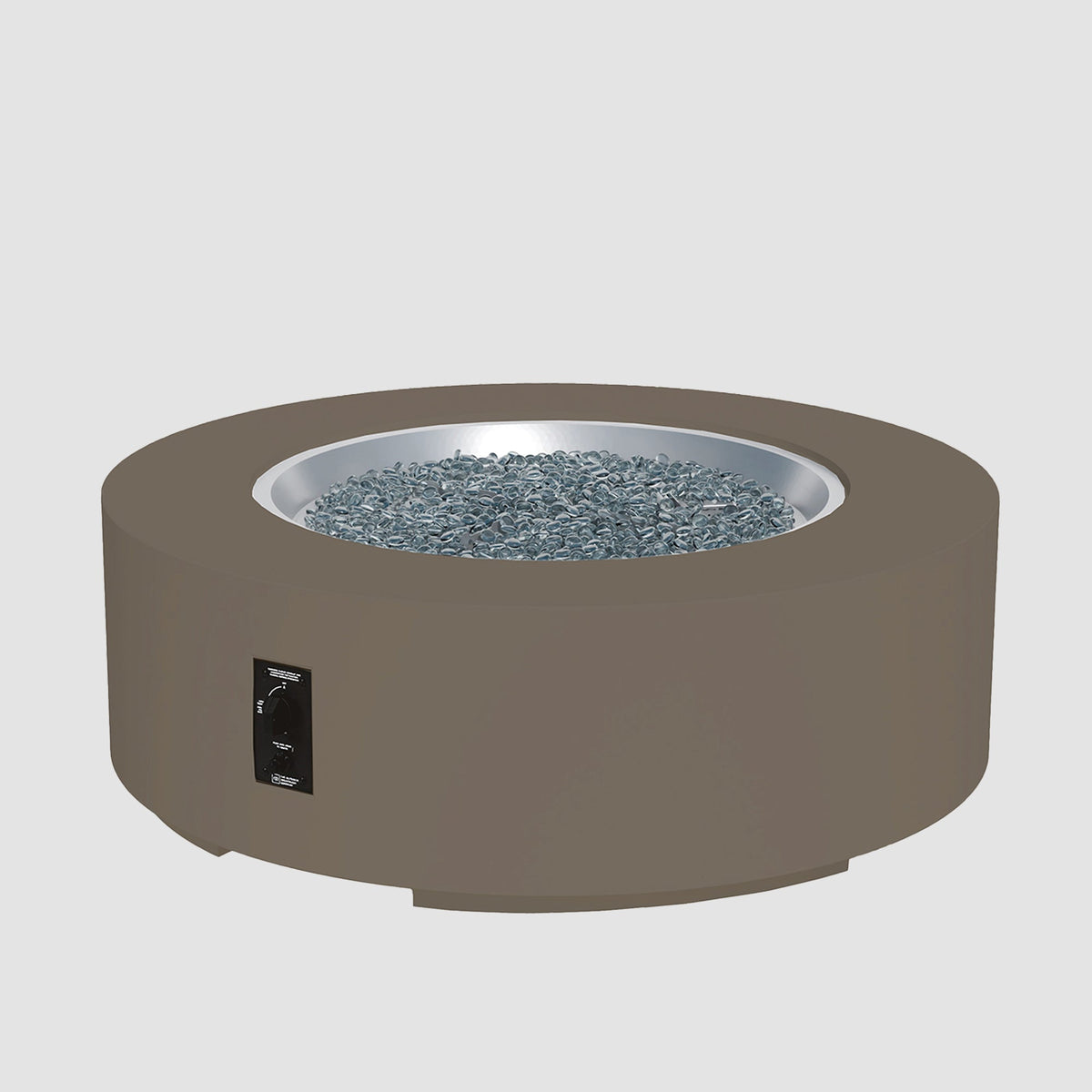 Outdoor GreatRoom Cove Round Concrete Gas Fire Pit Table | 36"–72"