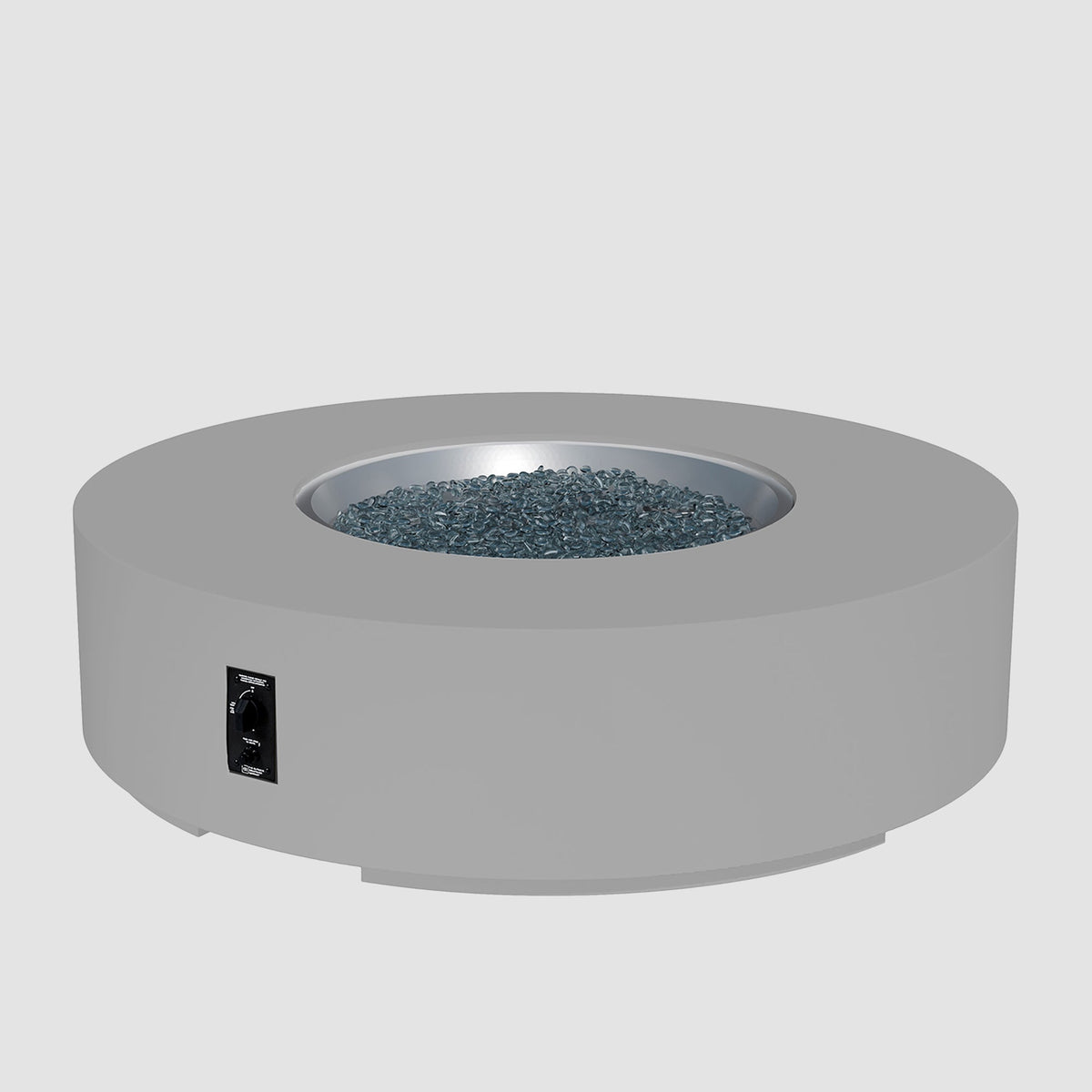 Outdoor GreatRoom Cove Round Concrete Gas Fire Pit Table | 36"–72"