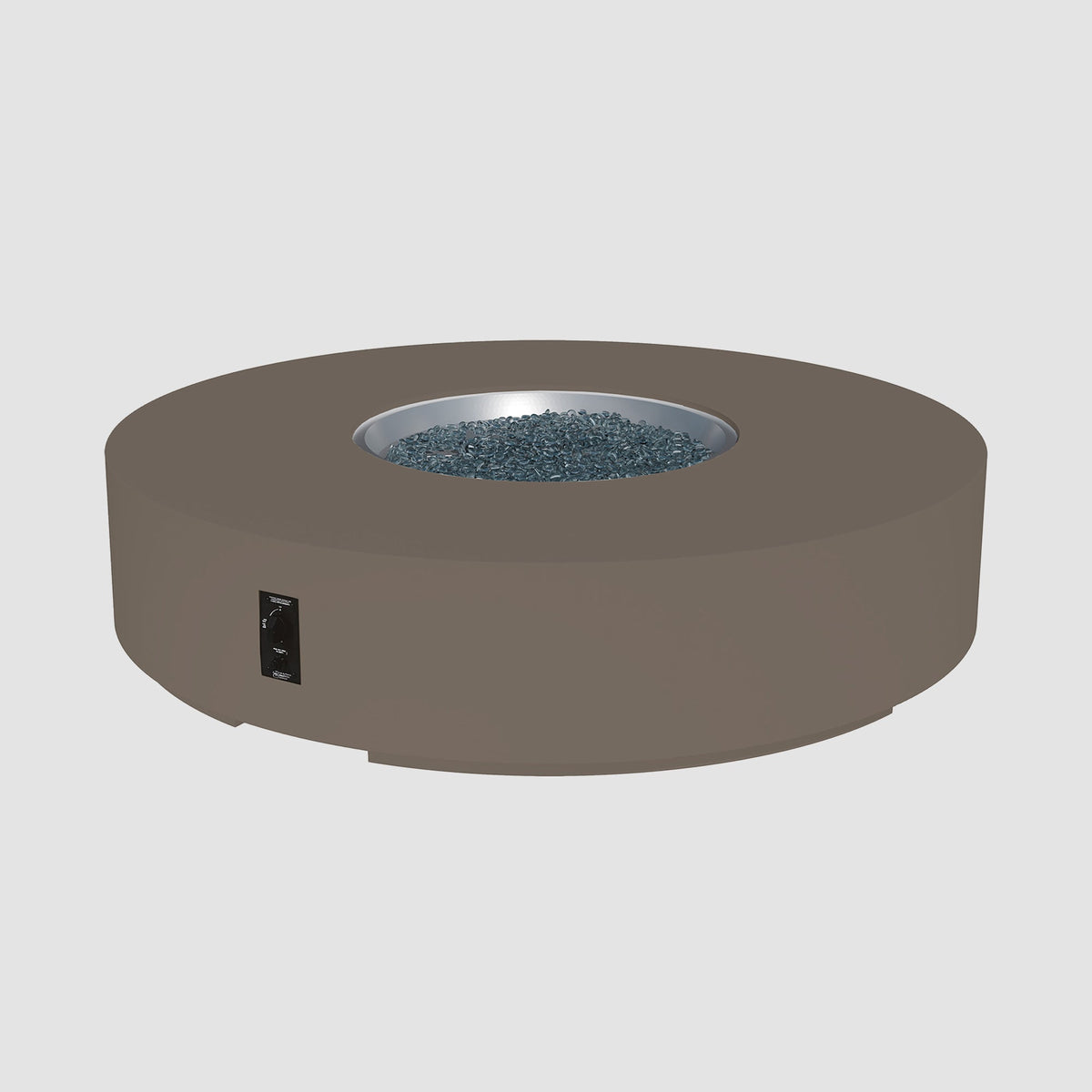 Outdoor GreatRoom Cove Round Concrete Gas Fire Pit Table | 36"–72"