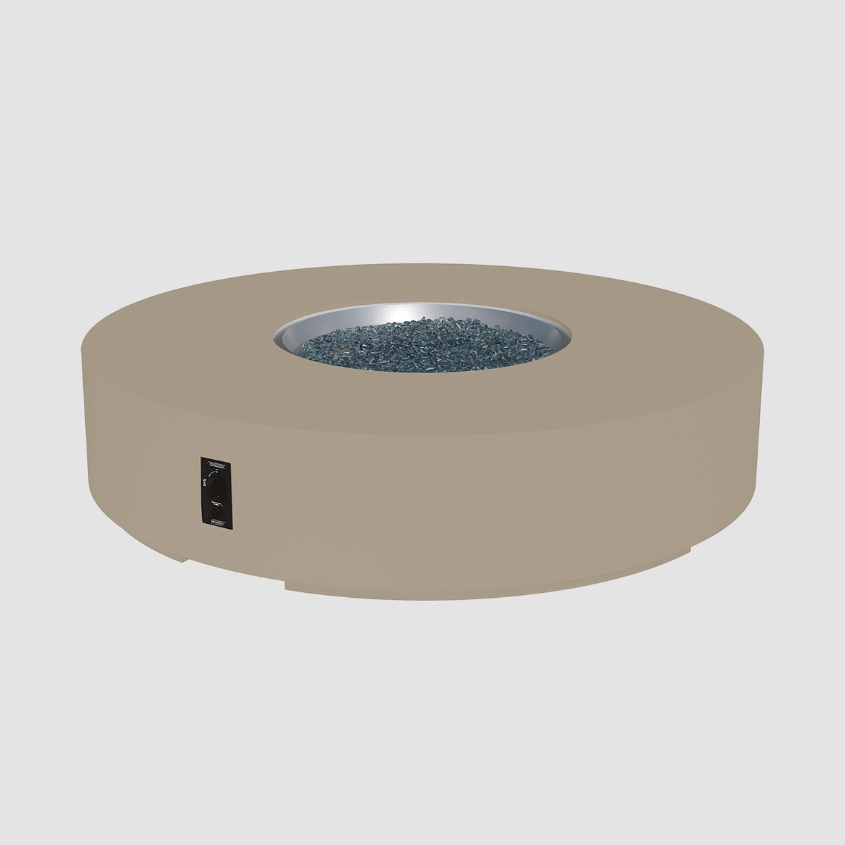 Outdoor GreatRoom Cove Round Concrete Gas Fire Pit Table | 36"–72"