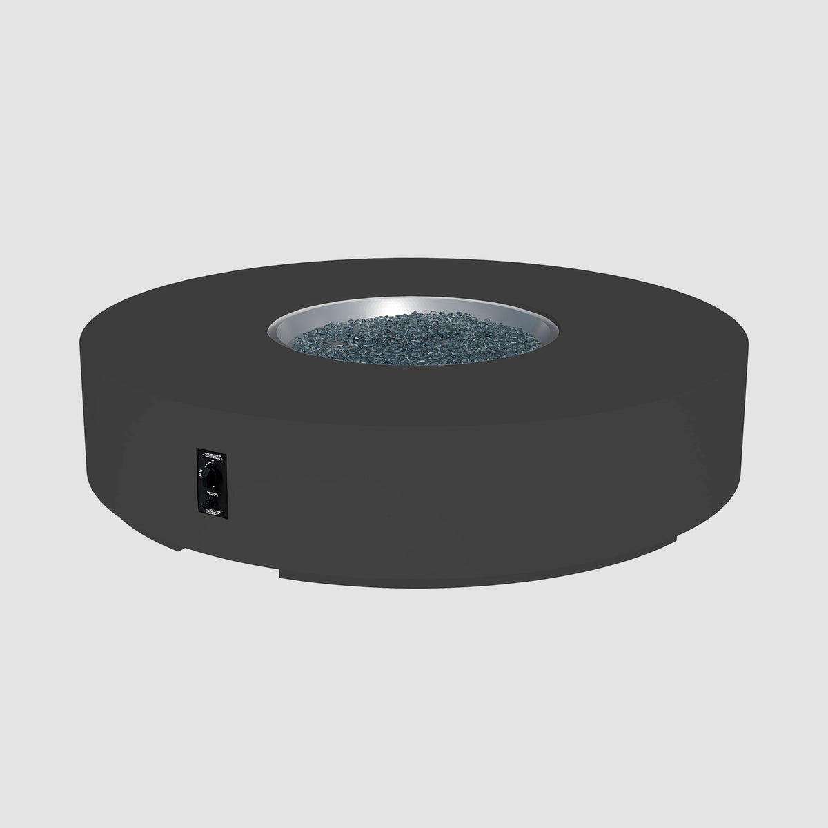 Outdoor GreatRoom Cove Round Concrete Gas Fire Pit Table | 36"–72"