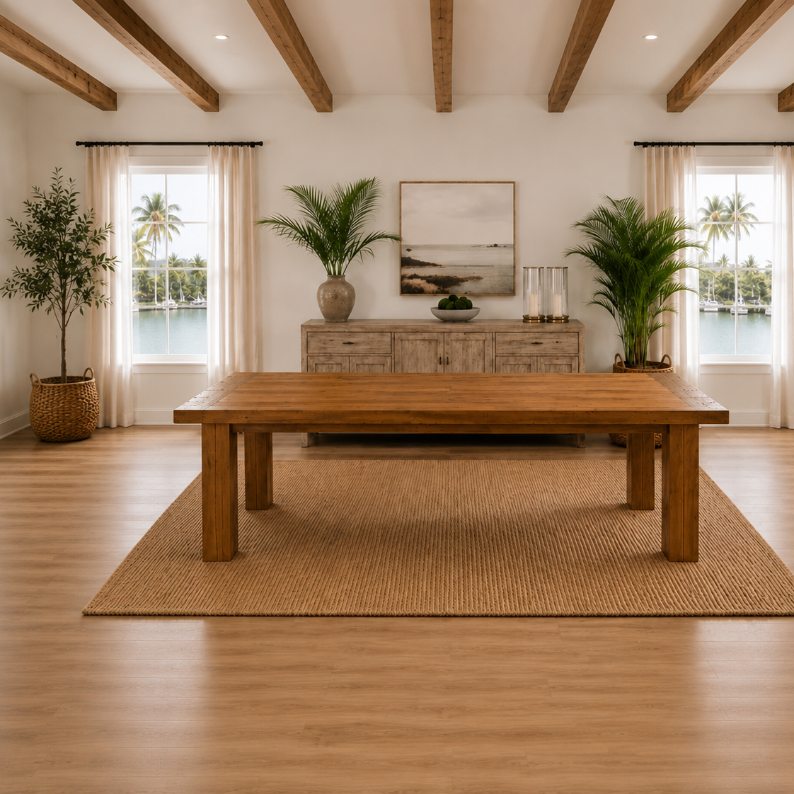 The Broward Design Center Recycled Teak Dining Table – 79"