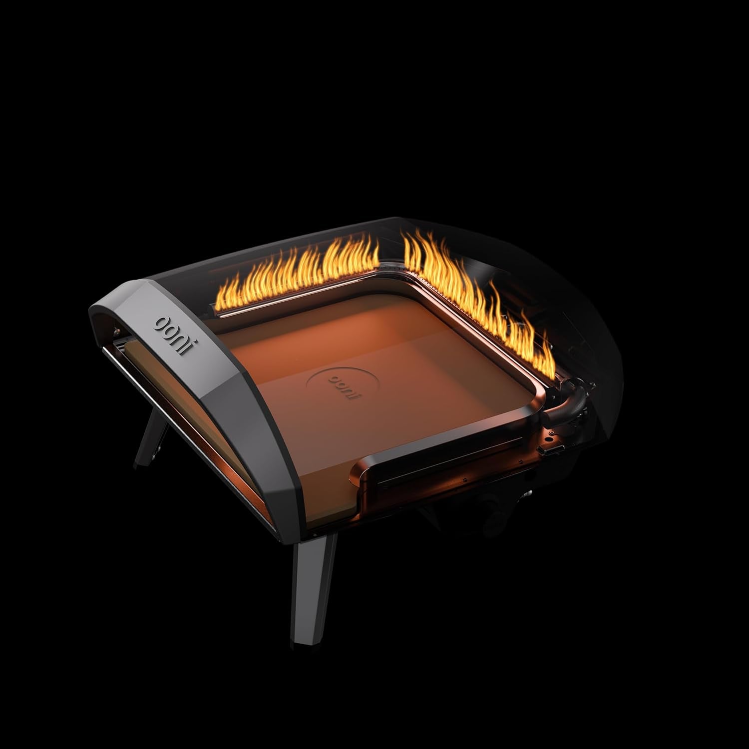 Ooni Koda 16 Propane Gas Pizza Oven – 16" Gas Powered Outdoor Oven with 28 Mbar Regulator and Gas Hose, Gas Powered Portable Pizza Oven - Foundry Black