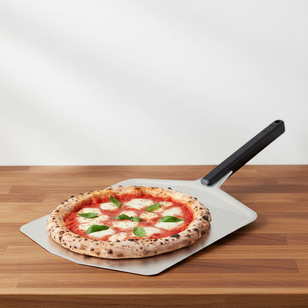 Ooni 12' Aluminium Metal Pizza Peel - 12 Inch Lightweight Peel with Long Handle, Rectangle Pizza Turner