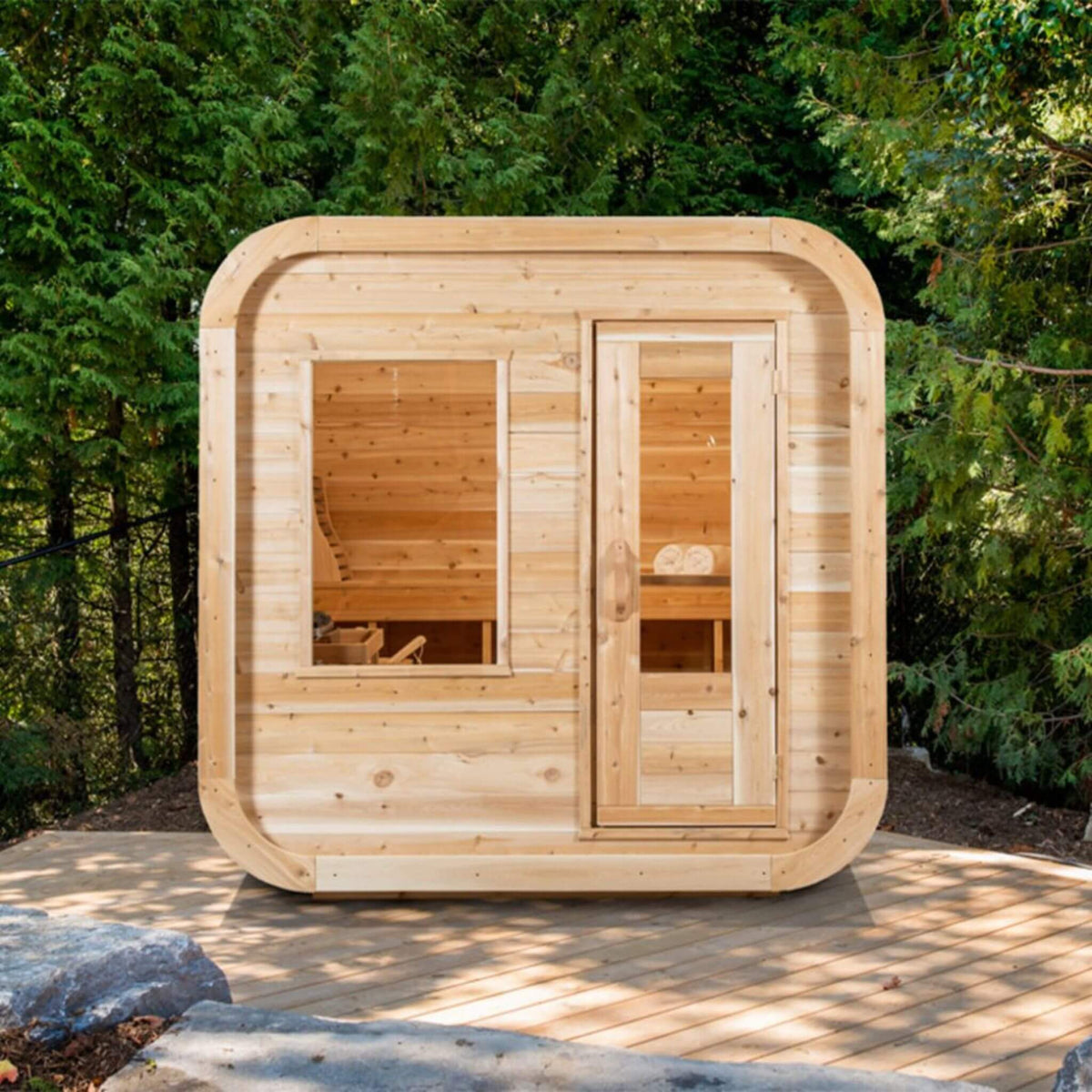 Dundalk LeisureCraft Canadian Timber Luna 4-Person Outdoor Sauna | CTC22LU