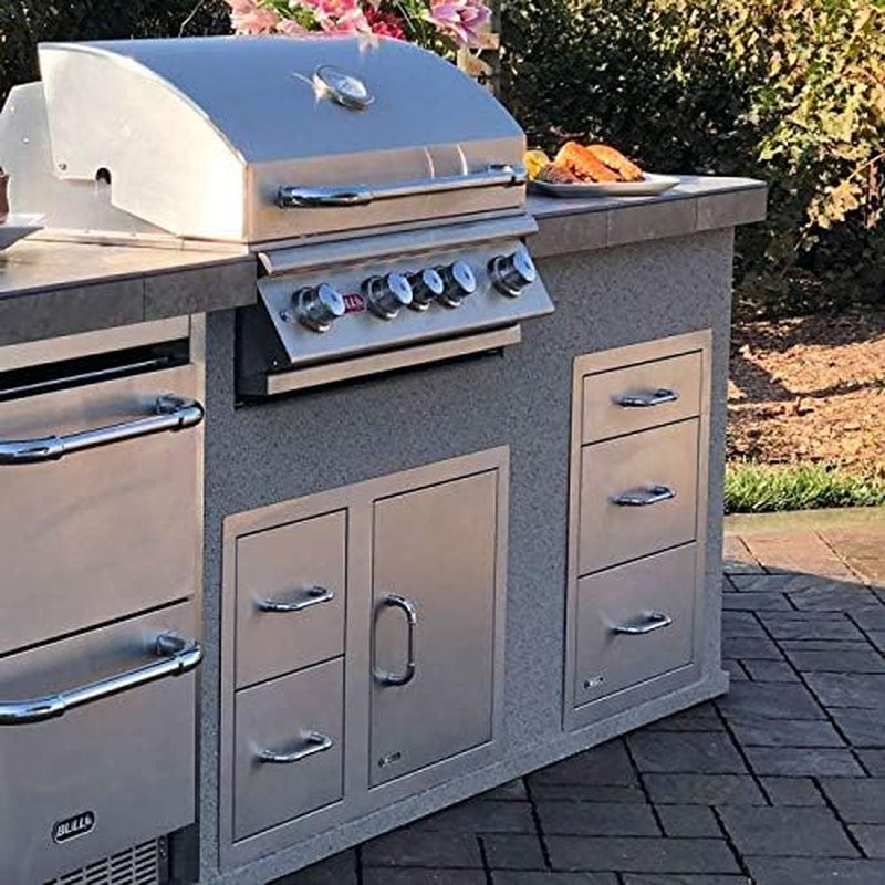 Bull 21-Inch Stainless Steel Triple Access Drawer - 58110