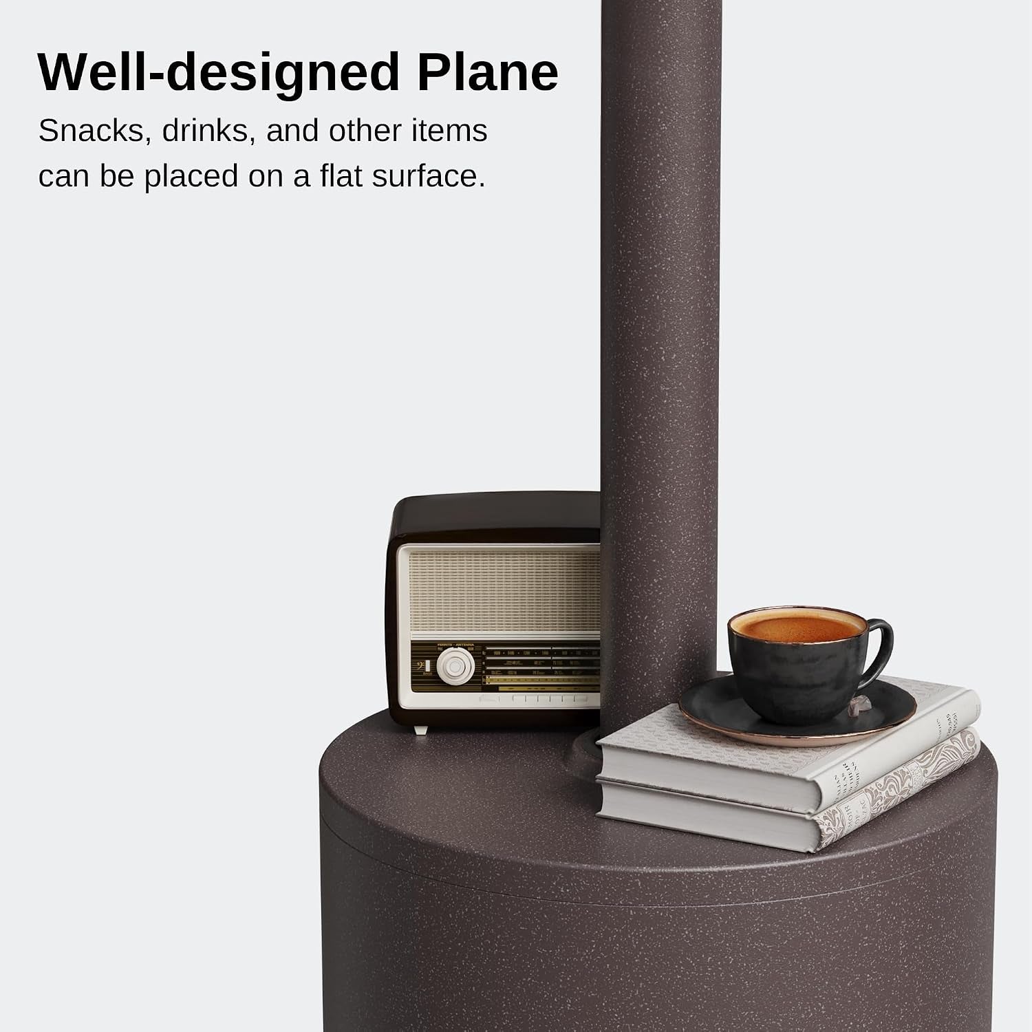 48,000 BTU Patio Heater with Sand Box, Table Design, Double-Layer Stainless Steel Burner, Wheels, Triple Protection System, Outdoor Heater for Home and Residential, Lava Smoke