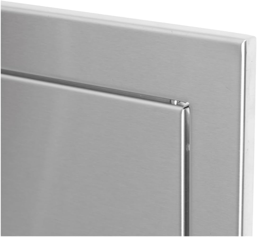 Premium Components for Outdoor Kitchen BBQ Island Double Pull Out Trash/Recycle Drawer (8 Gallon) with Reveal