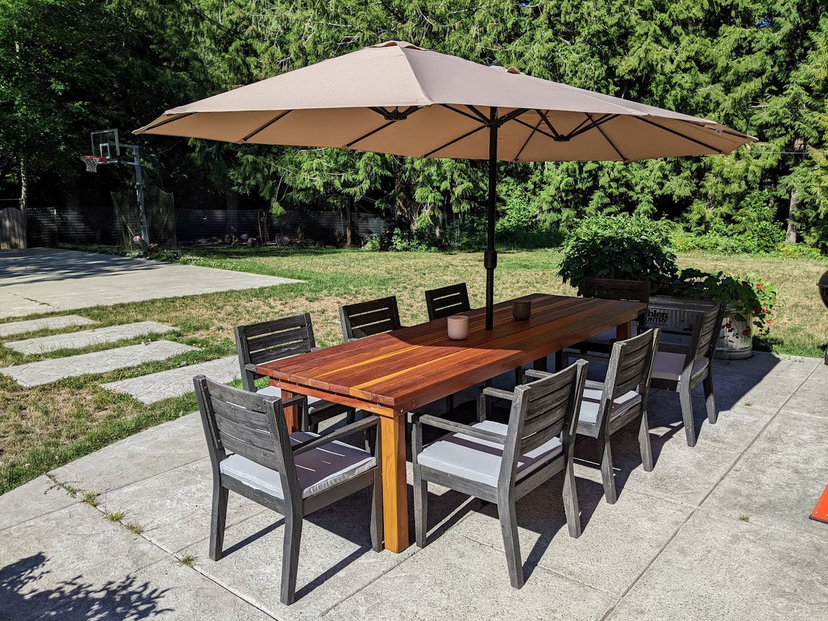 Best Redwood Farmhouse Redwood Dining Table