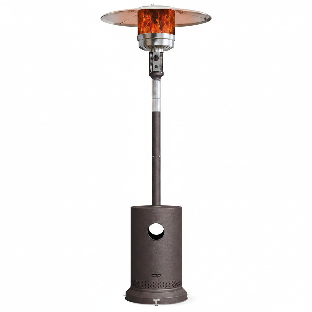 48,000 BTU Patio Heater with Sand Box, Table Design, Double-Layer Stainless Steel Burner, Wheels, Triple Protection System, Outdoor Heater for Home and Residential, Lava Smoke
