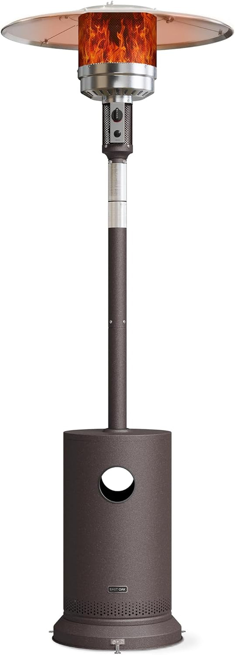 48,000 BTU Patio Heater with Sand Box, Table Design, Double-Layer Stainless Steel Burner, Wheels, Triple Protection System, Outdoor Heater for Home and Residential, Lava Smoke