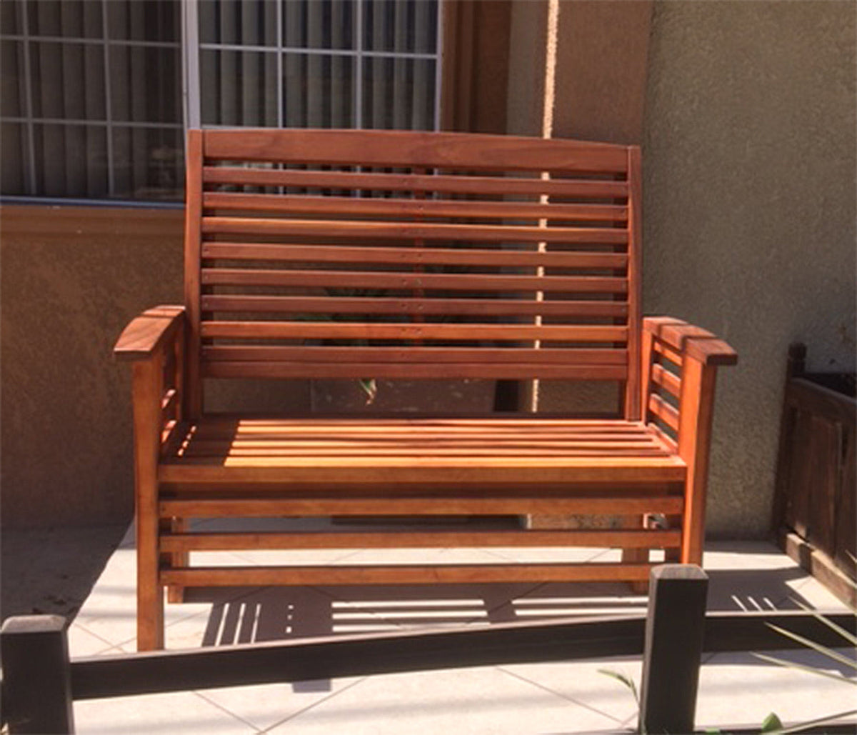 Best Redwood Solid Redwood Patio Bench