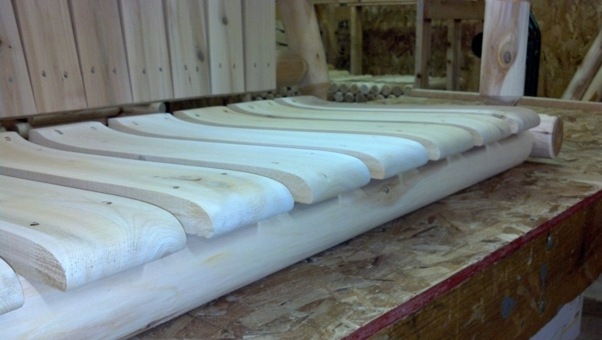 Cedar Creek White Cedar Outdoor Rocking Bench