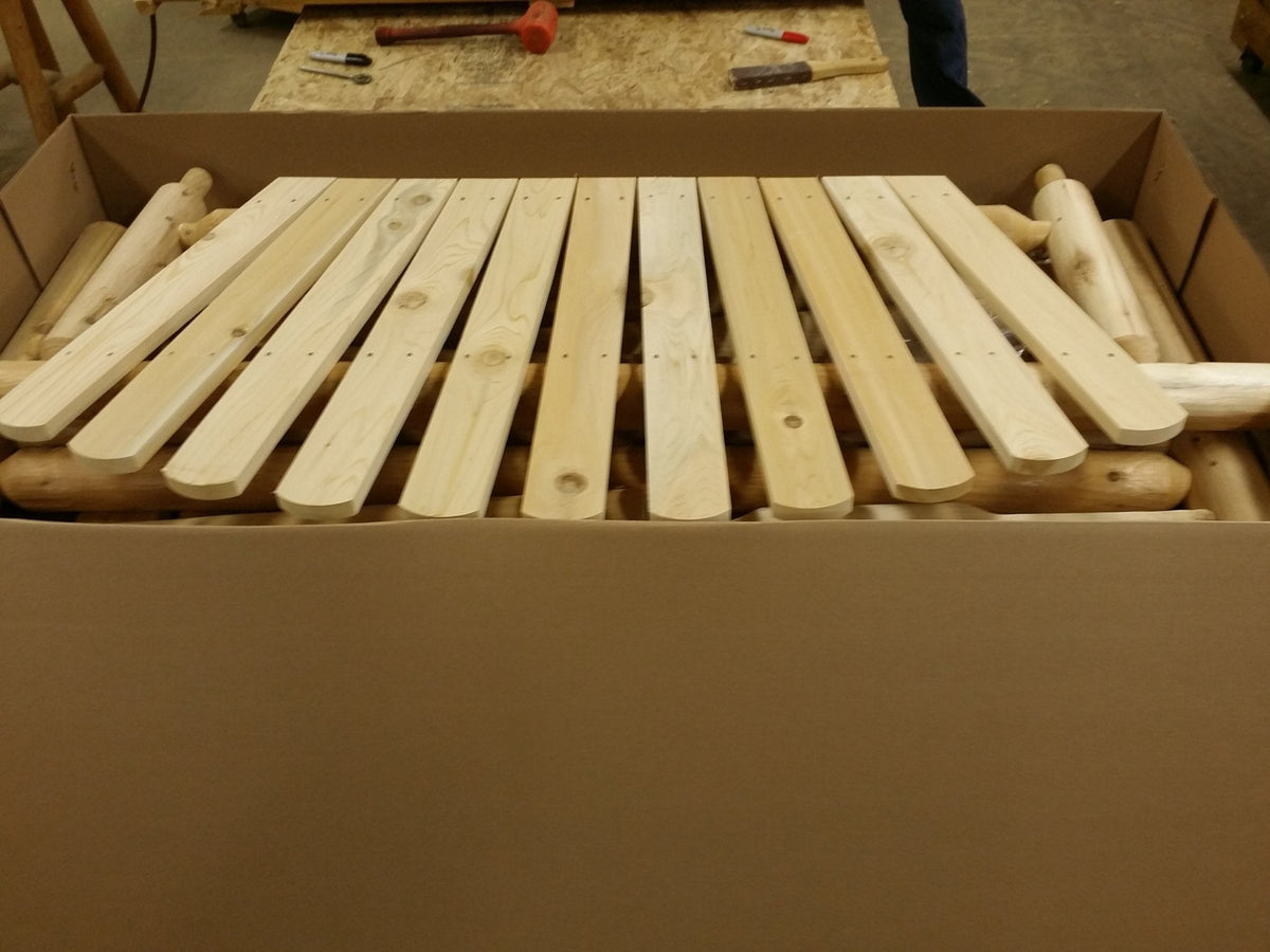Cedar Creek White Cedar Outdoor Rocking Bench