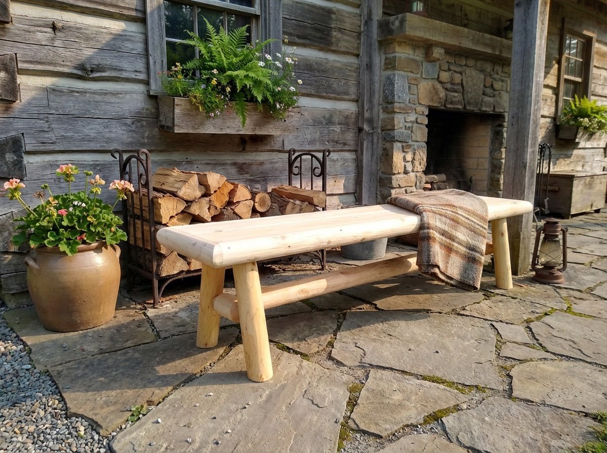Cedar Creek White Cedar Outdoor Bench