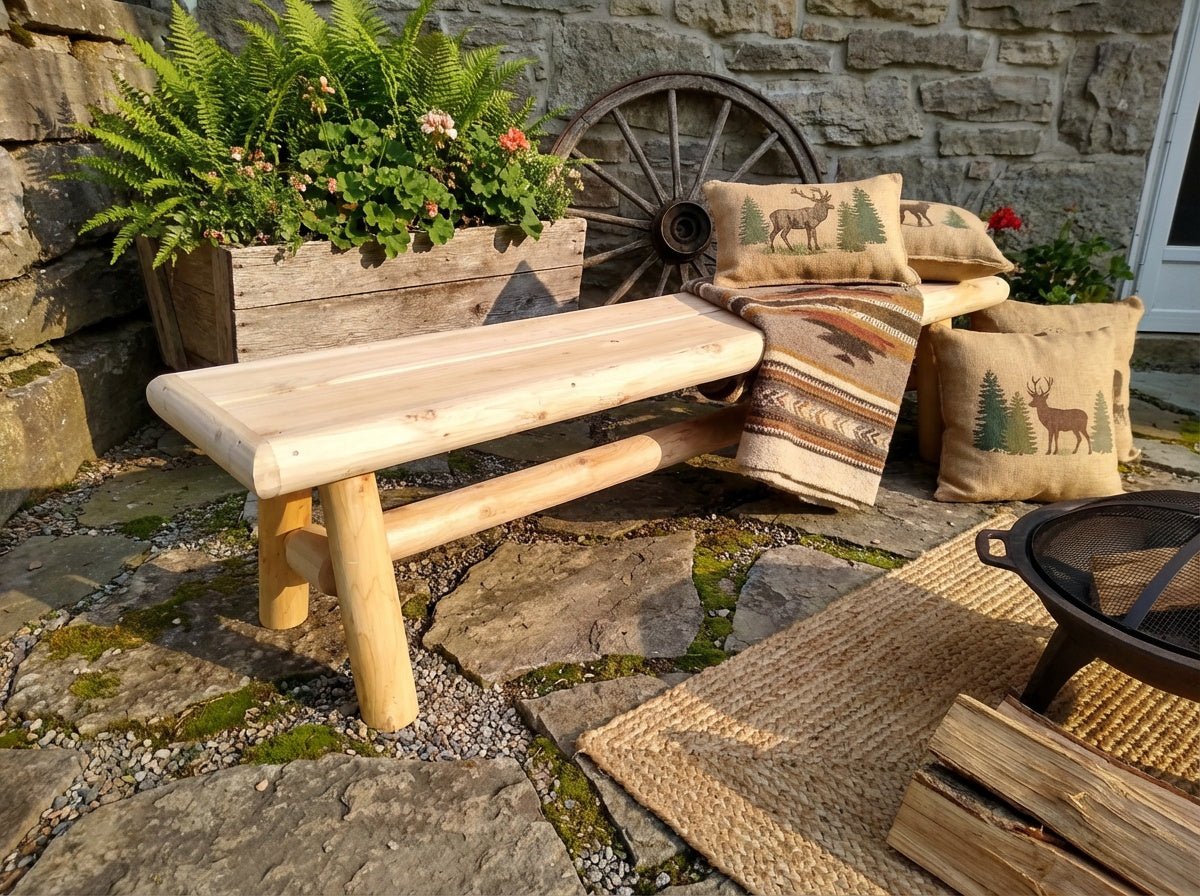 Cedar Creek White Cedar Outdoor Bench
