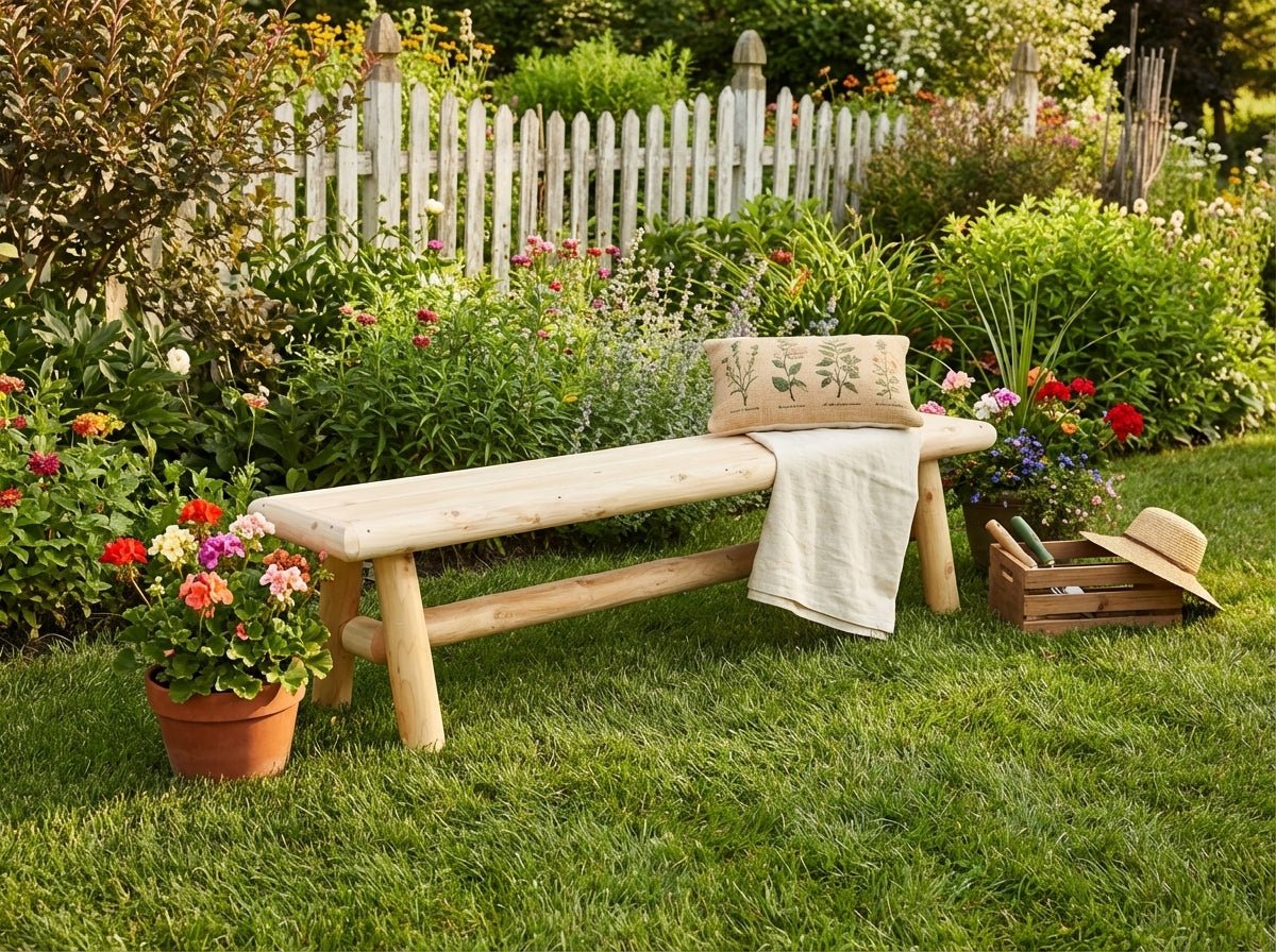 Cedar Creek White Cedar Outdoor Bench