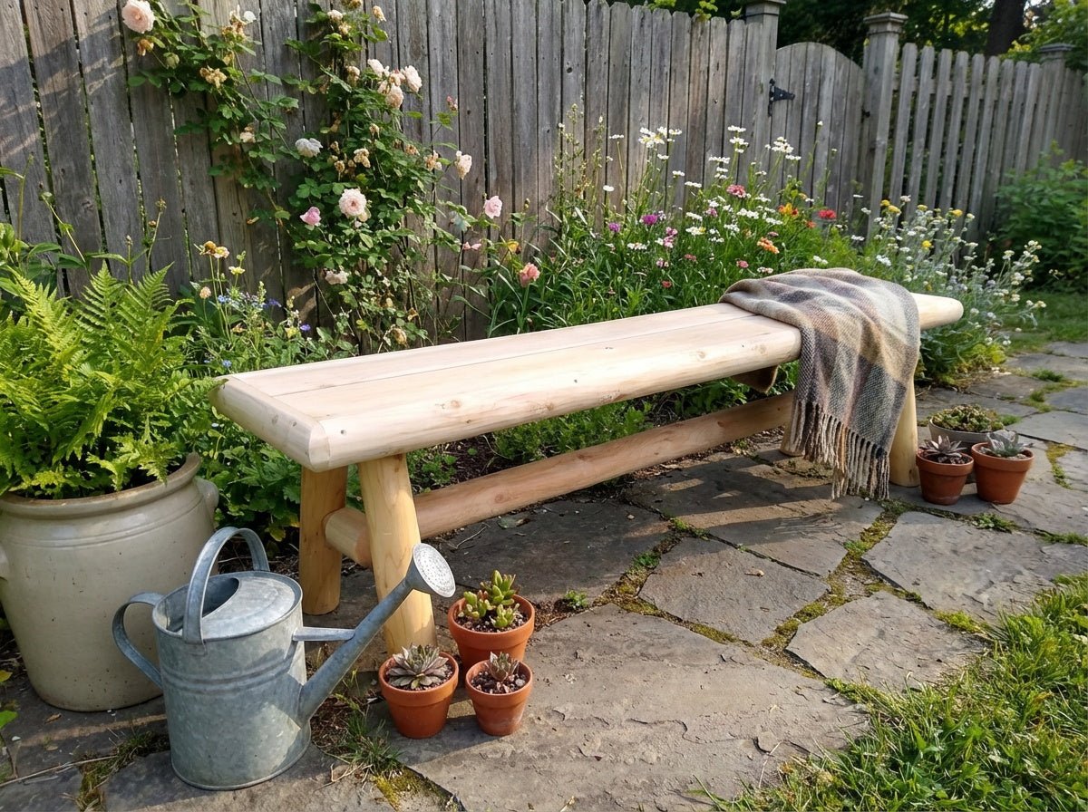 Cedar Creek White Cedar Outdoor Bench
