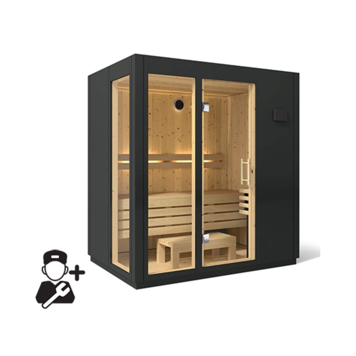 KOHLER C1 Graphite Gray Indoor Sauna