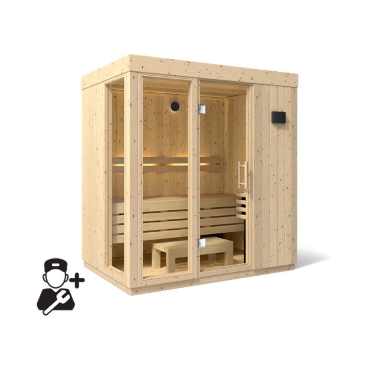 KOHLER C1 Scandinavian Spruce Indoor Sauna