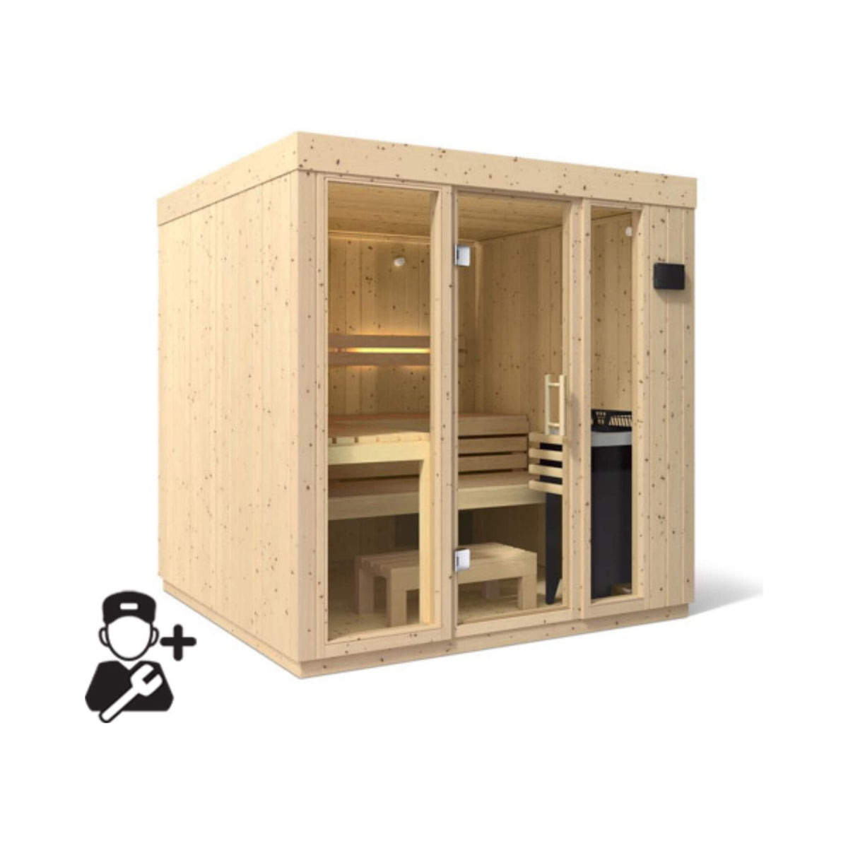 KOHLER C1 Scandinavian Spruce Indoor Sauna