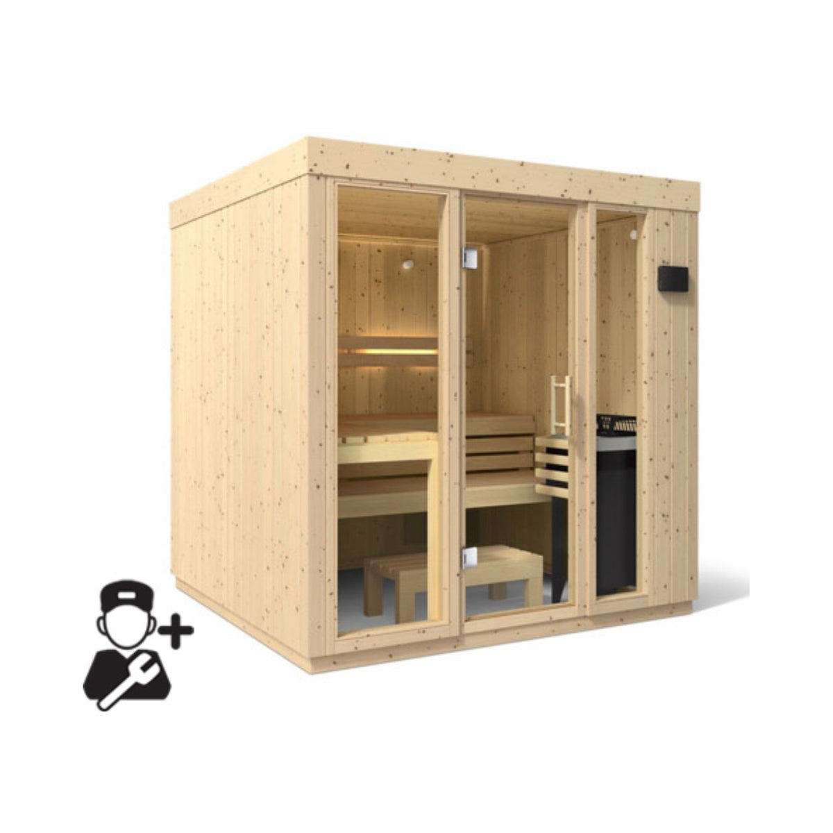 KOHLER C1 Scandinavian Spruce Indoor Sauna