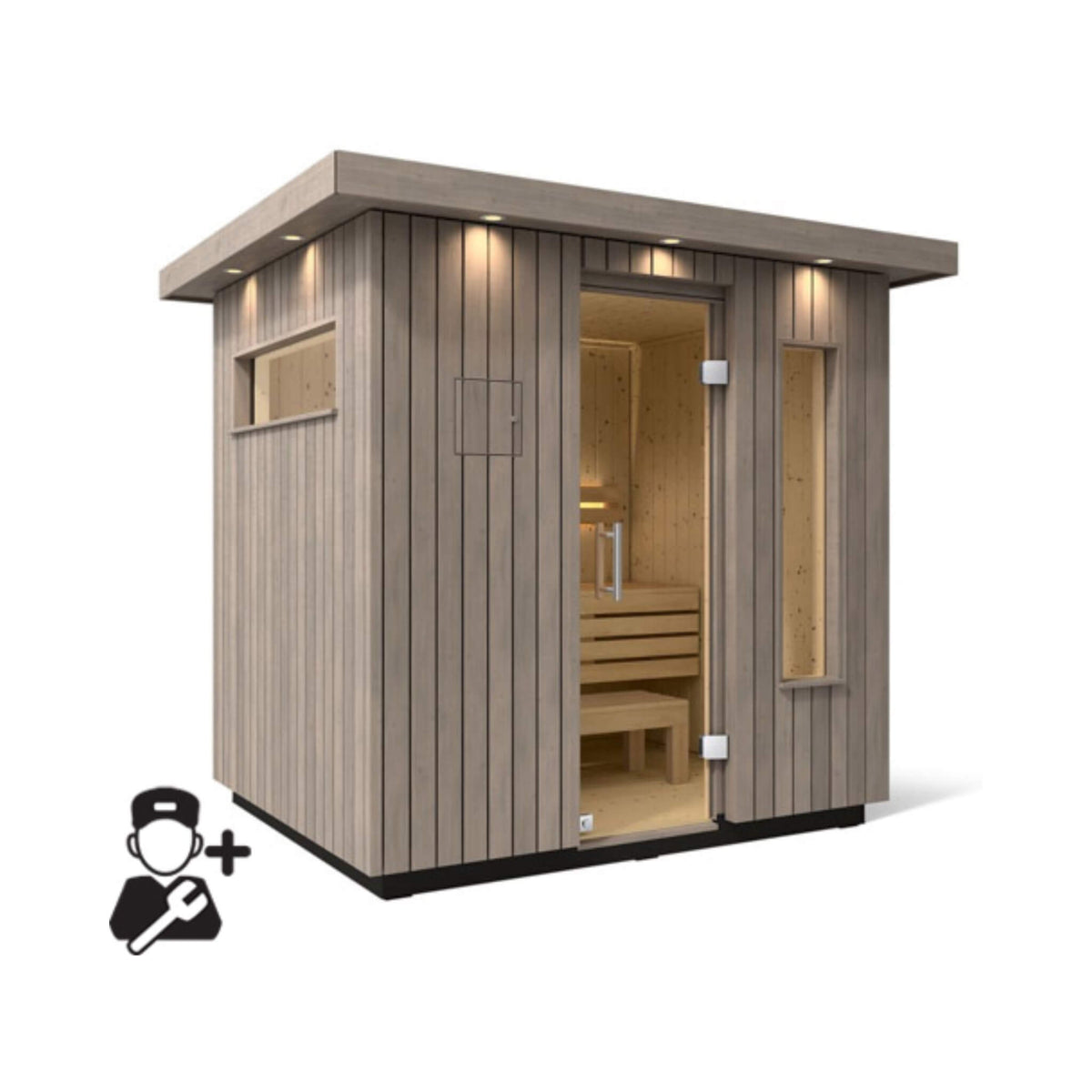 KOHLER C2 Weathered Grey Outdoor Sauna