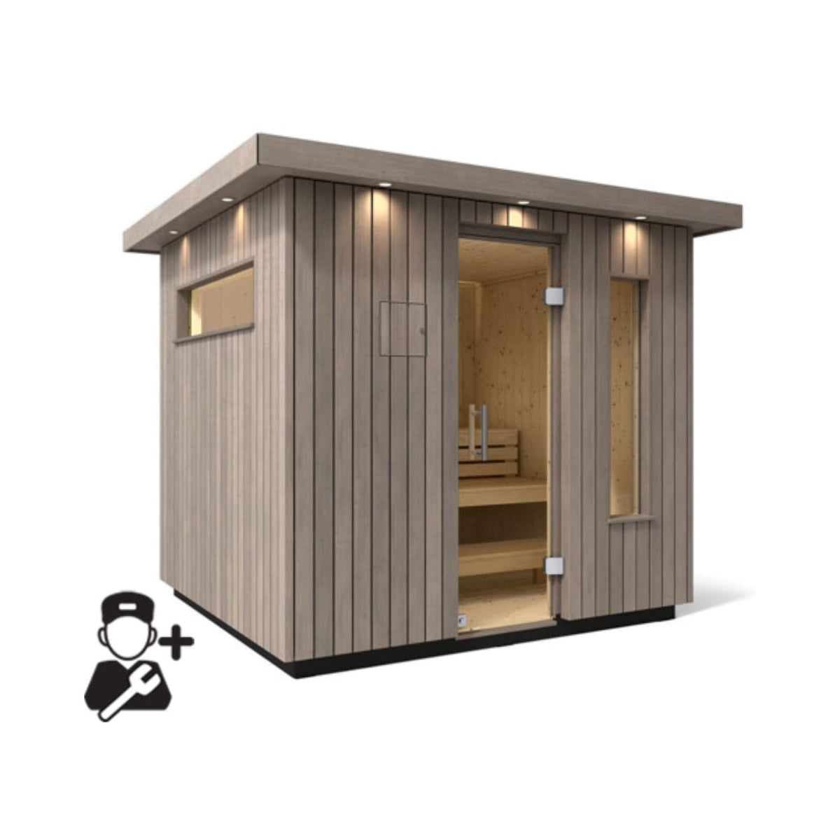 KOHLER C2 Weathered Grey Outdoor Sauna