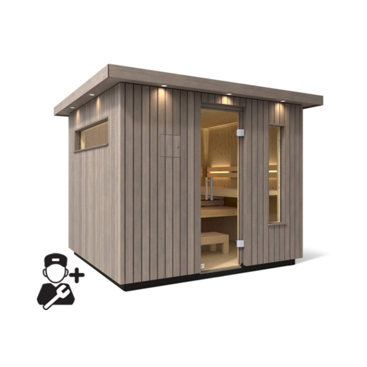 KOHLER C2 Weathered Grey Outdoor Sauna