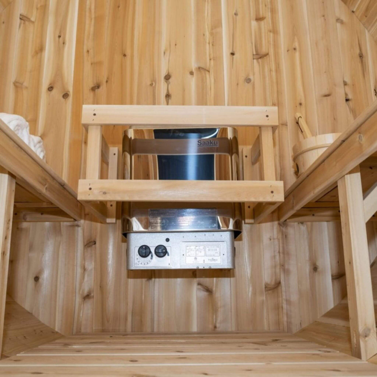 Dundalk LeisureCraft Canadian Timber Harmony 84-Inch 4-Person Barrel Sauna | CTC22W