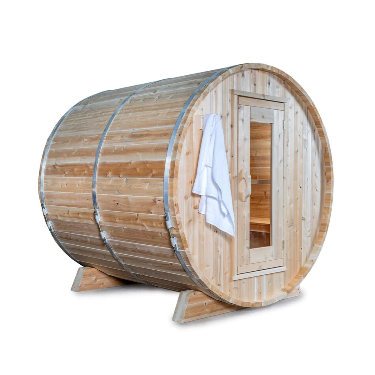 Dundalk LeisureCraft Canadian Timber Harmony 84-Inch 4-Person Barrel Sauna | CTC22W