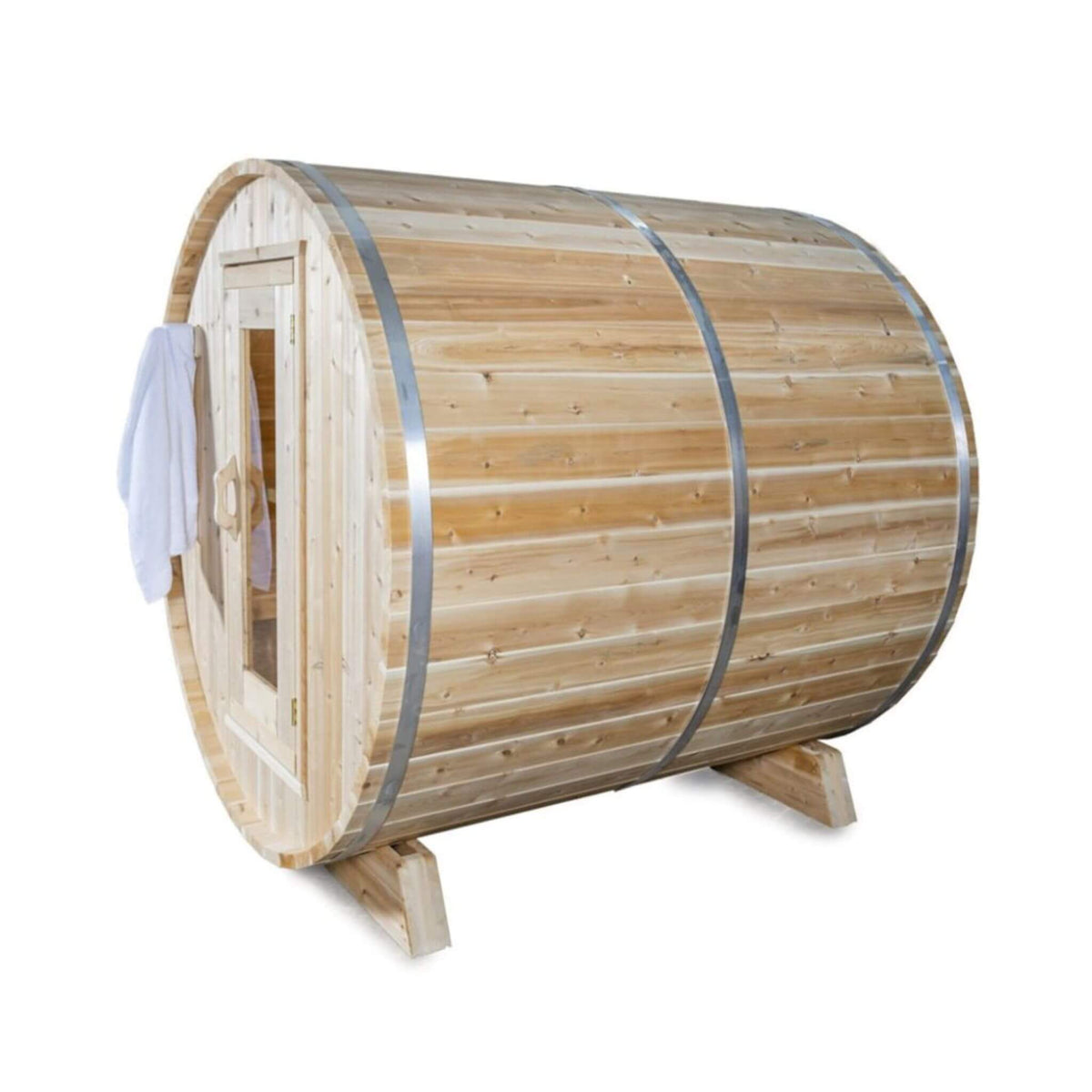 Dundalk LeisureCraft Canadian Timber Harmony 84-Inch 4-Person Barrel Sauna | CTC22W