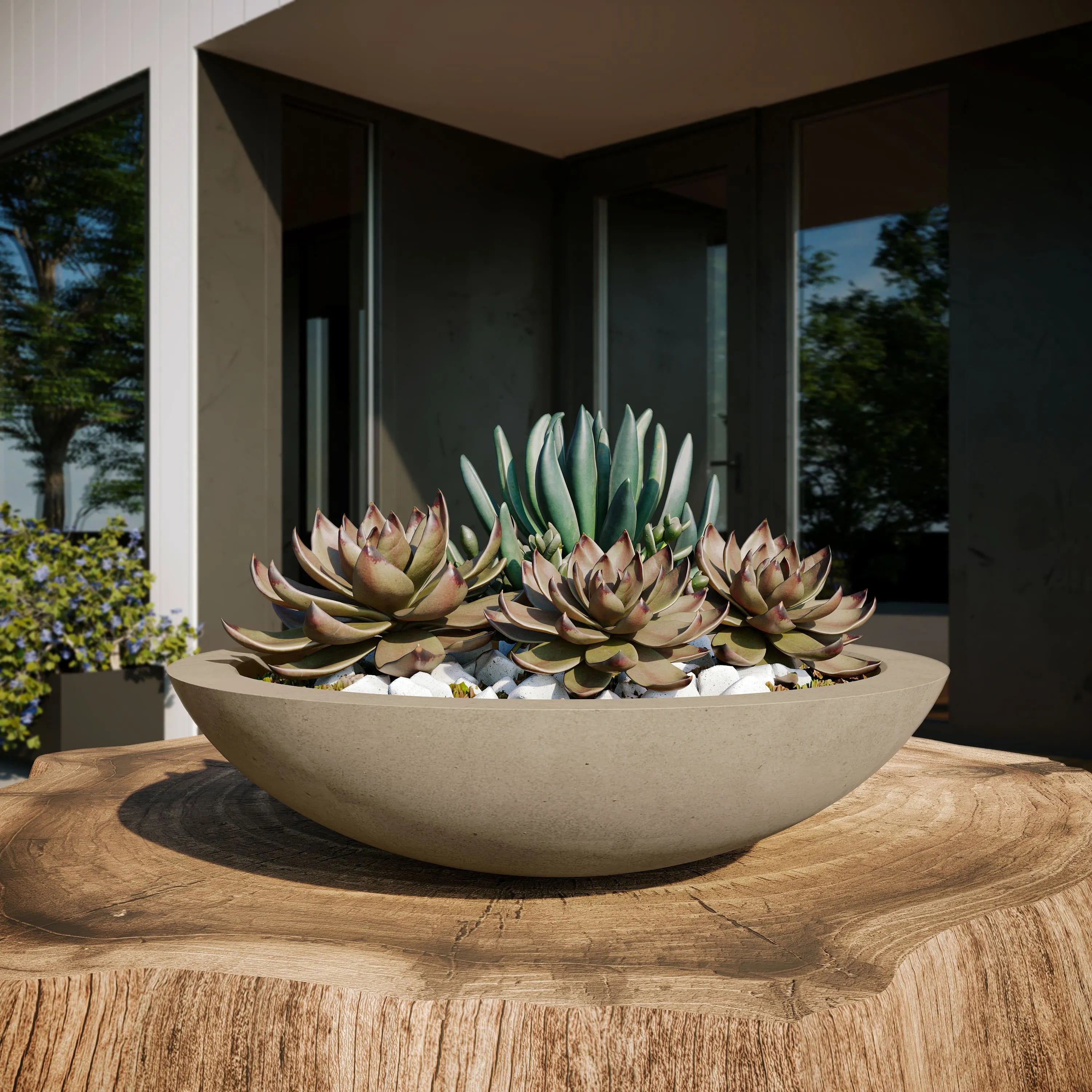 ModaConcrete Oceanside Shallow GFRC Planter