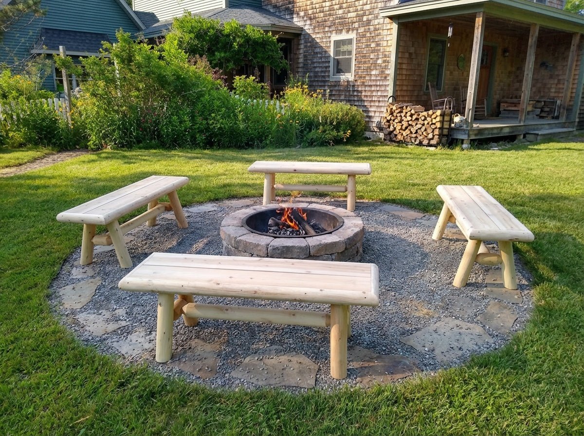 Cedar Creek White Cedar Outdoor Entryway Bench