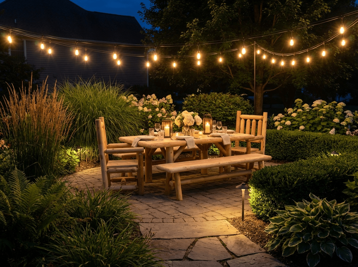 Cedar Creek White Cedar Farmhouse Outdoor Dining Set