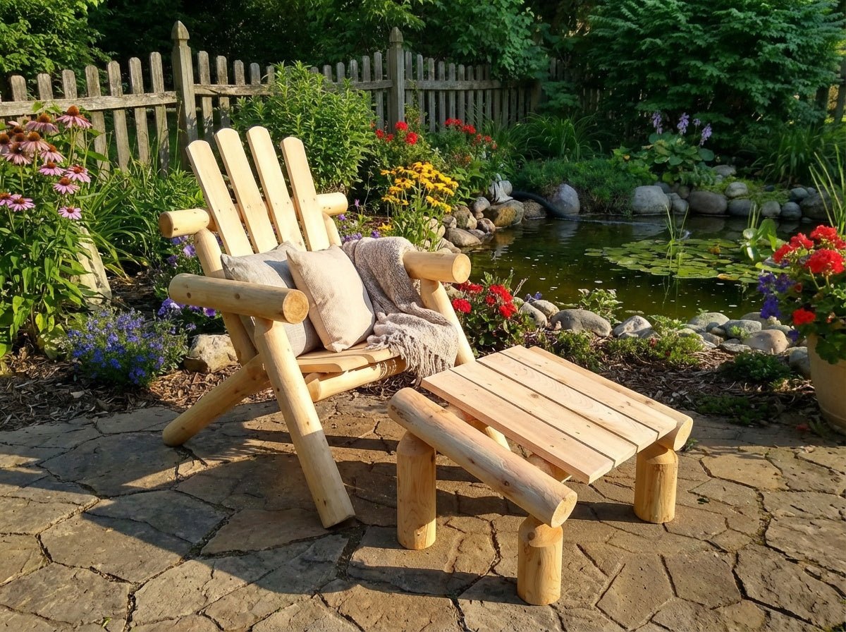 Cedar Creek White Cedar Outdoor Footrest