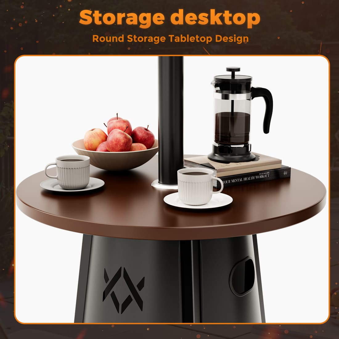 Pyra 50,000 BTU Propane Patio Heater with Round Table – CSA Certified