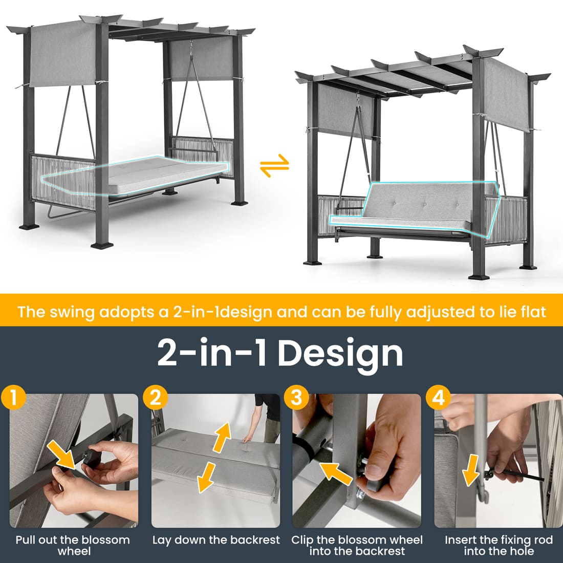 Forge Outdoor Swing Bed