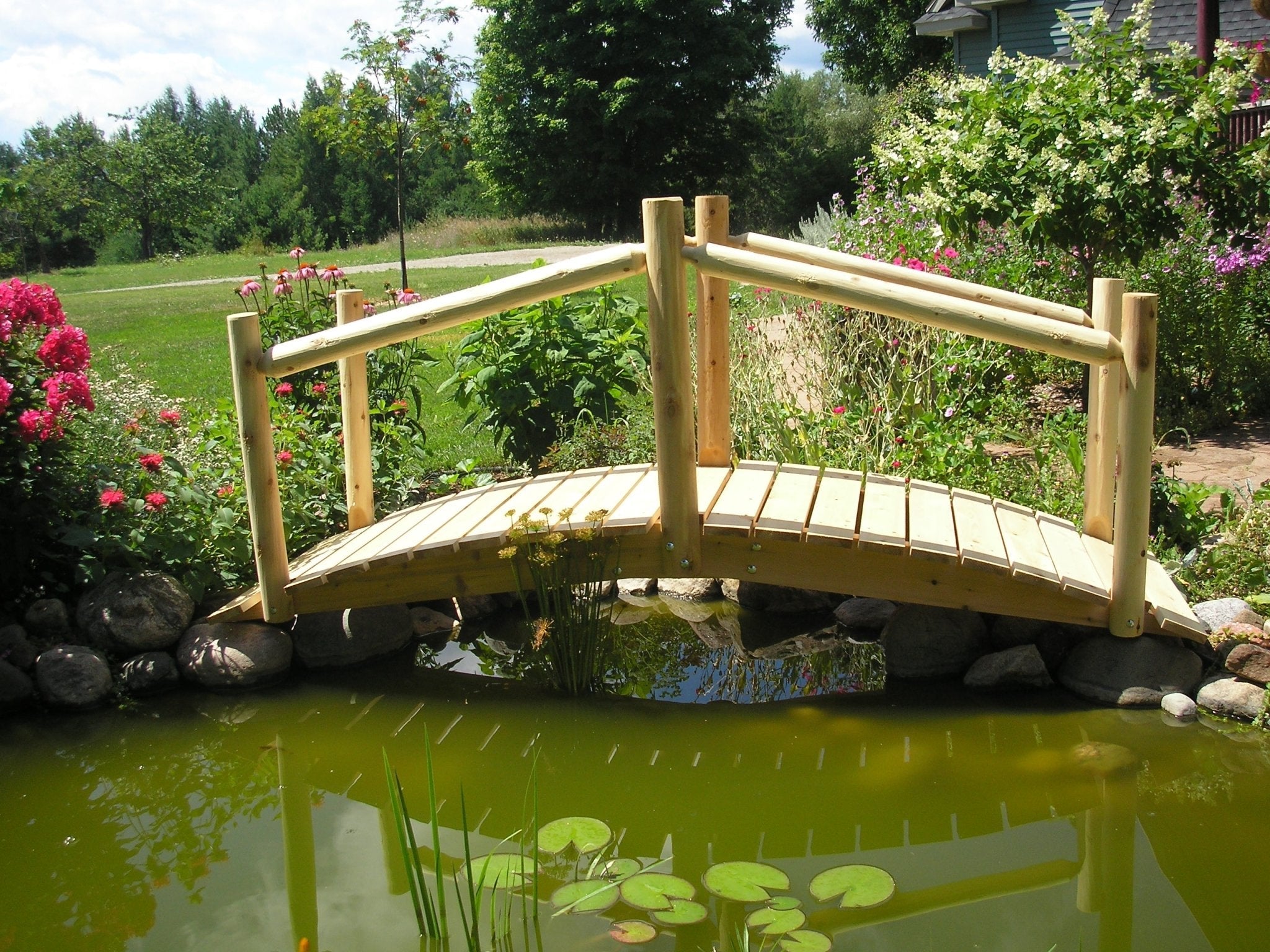 Cedar Creek Rustic Furniture 8-Foot White Cedar Garden Bridge