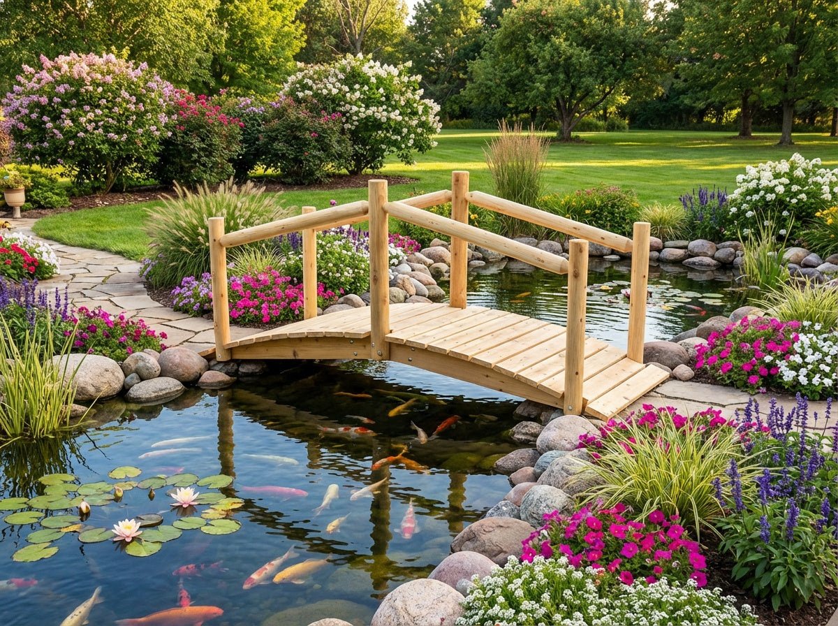 Cedar Creek Rustic Furniture 8-Foot White Cedar Garden Bridge